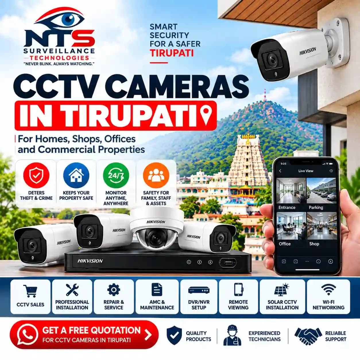 NTS Surveillance Technologies - Security Systems in Tirupati, Andhra Pradesh